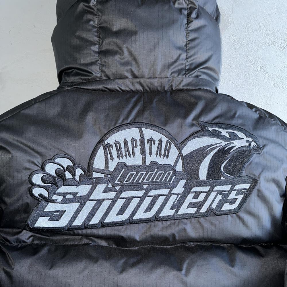 Trapstar Shooters Detachable Hooded Puffer Jacket - Black