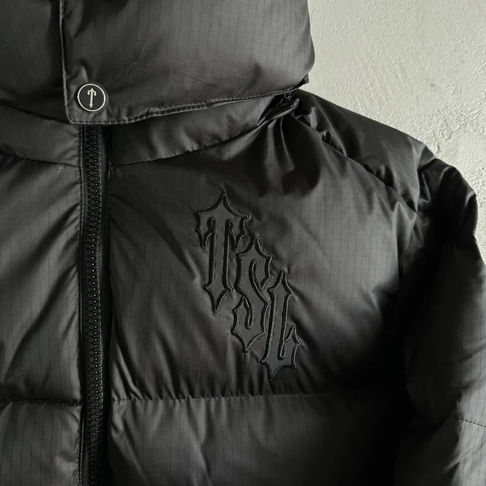 Trapstar Shooters Detachable Hooded Puffer Jacket - Black