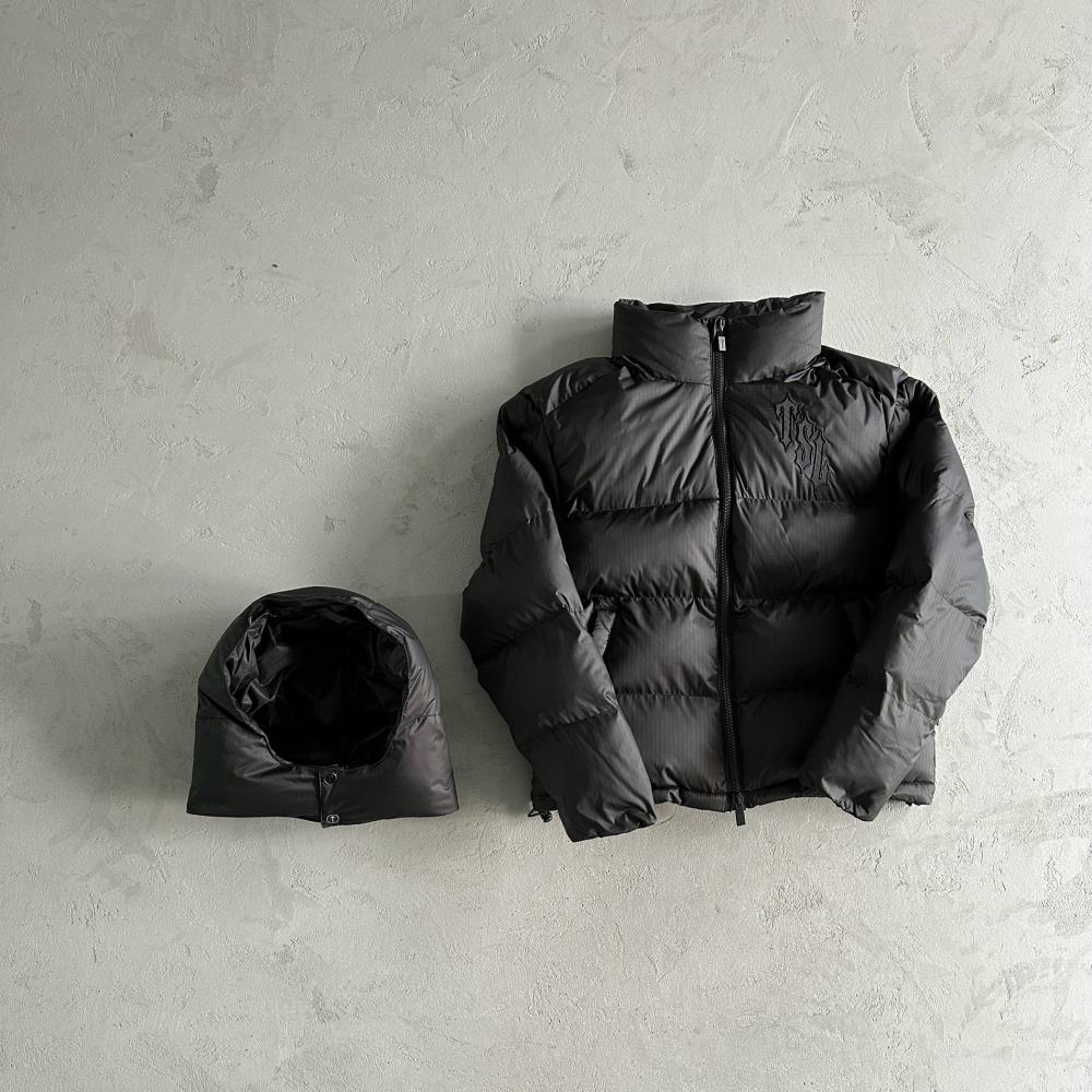 Trapstar Shooters Detachable Hooded Puffer Jacket - Black