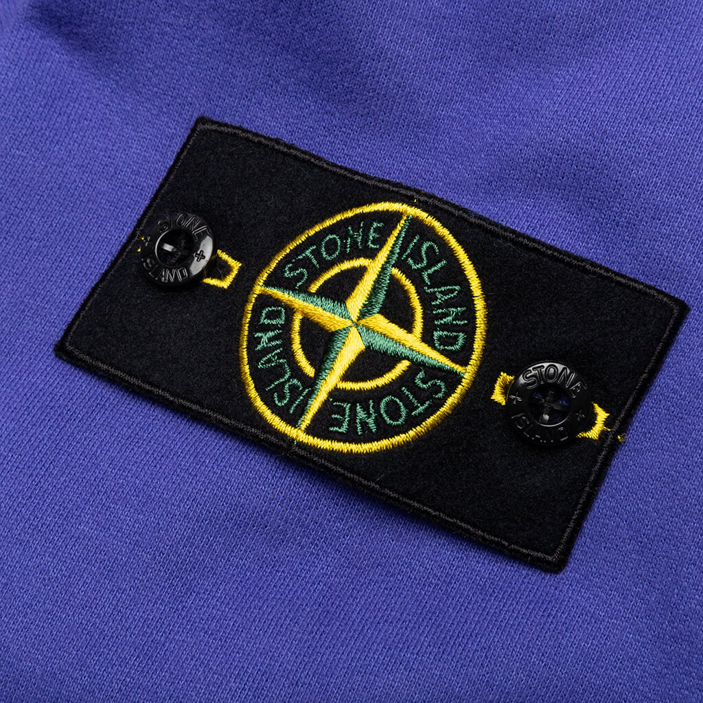 Stone Island Hooded Full Zip Sweatshirt 64220 - Periwinkle