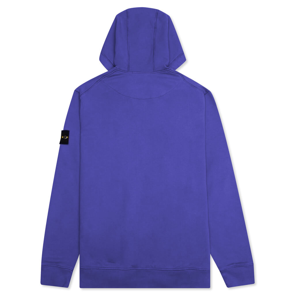 Stone Island Hooded Full Zip Sweatshirt 64220 - Periwinkle