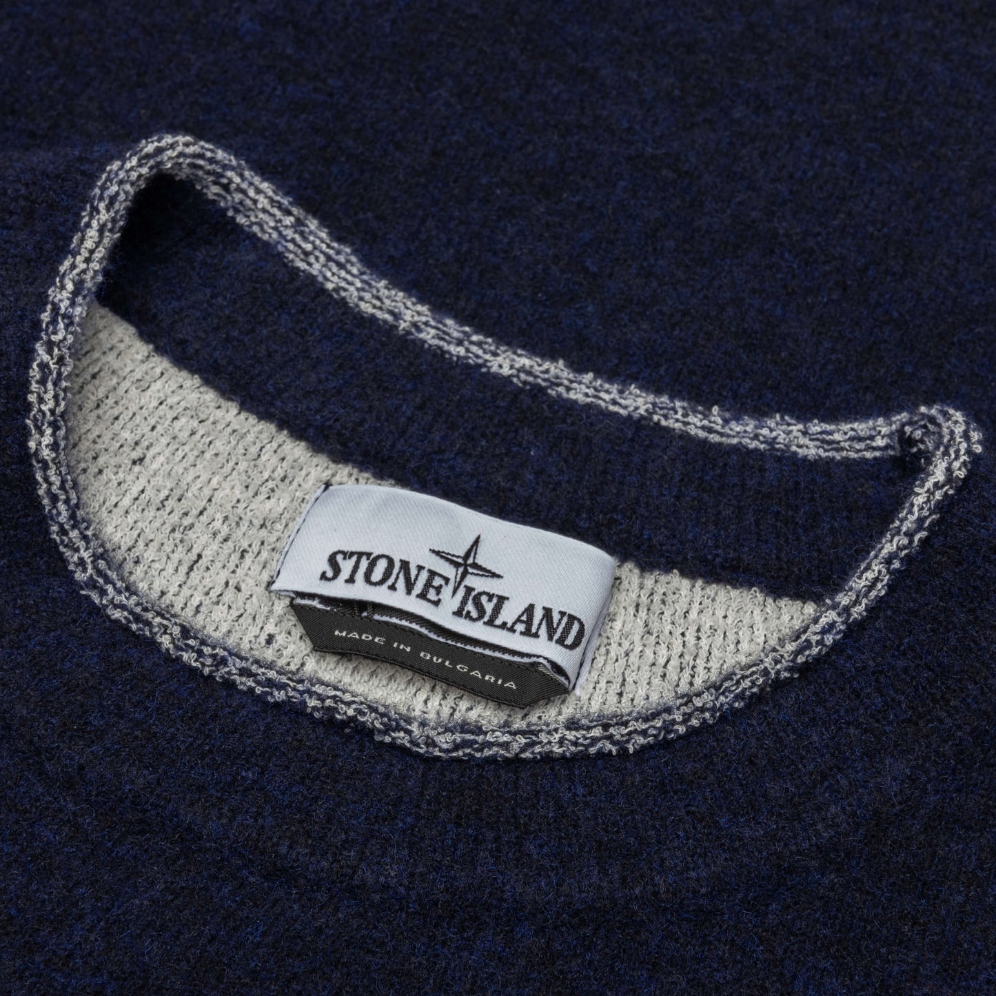 Stone Island Crewneck Knit Sweater - Navy Blue