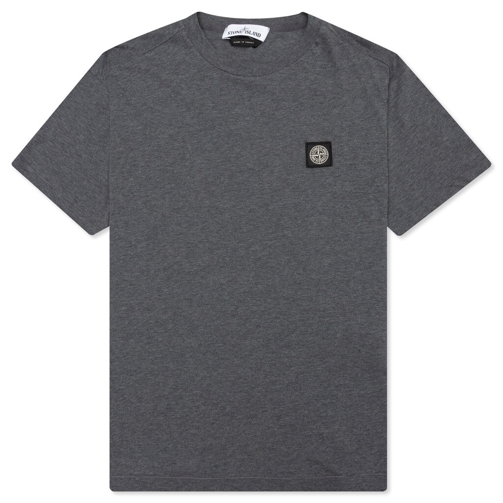 Stone Island Patch Logo S/S Tee - Melange Dark Grey