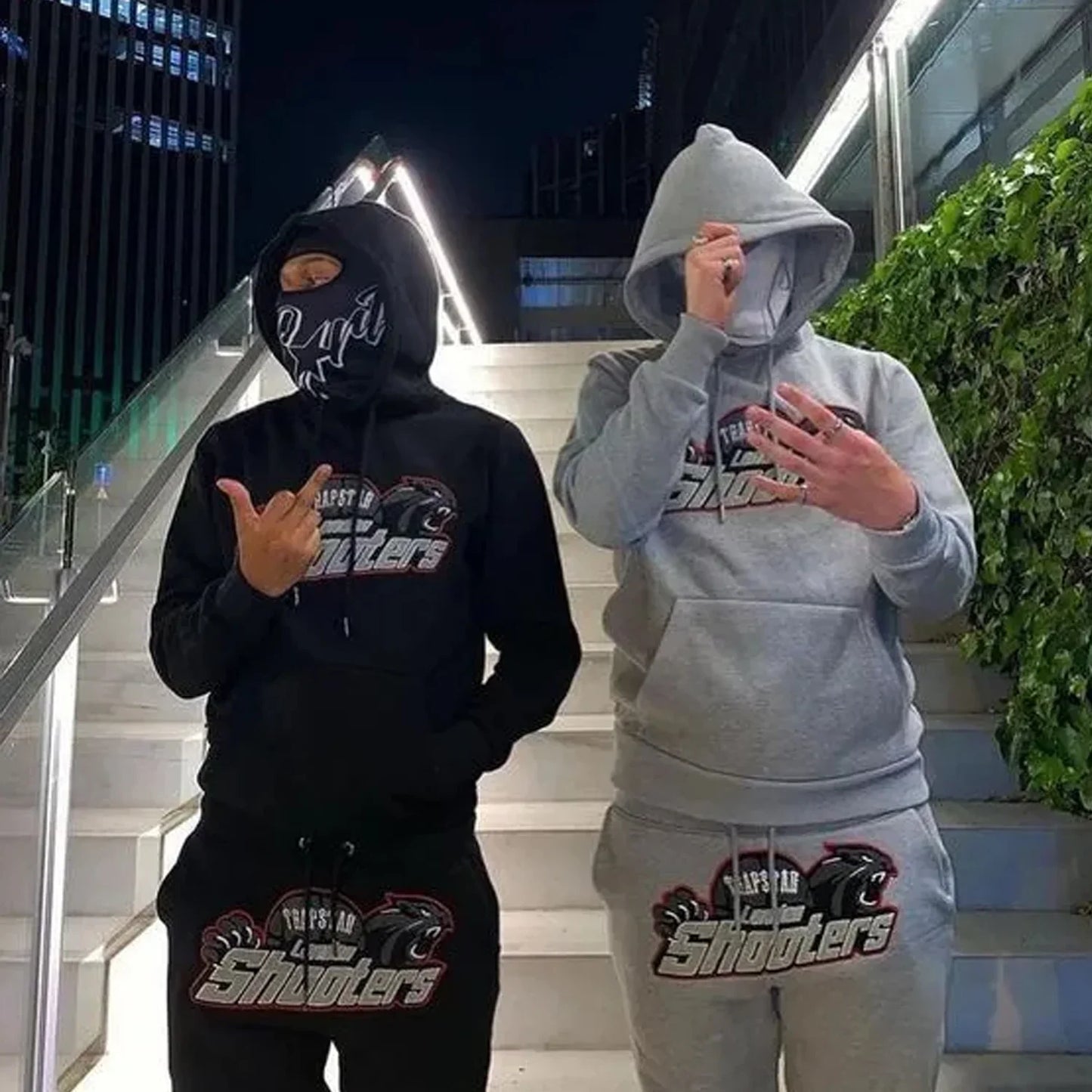 Trapstar Shooters Tracksuit - Black/Red