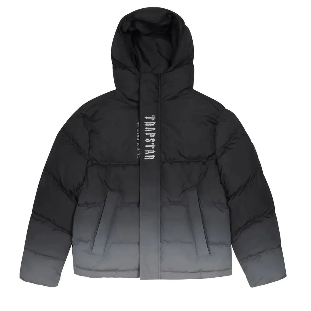 Trapstar Decoded 2025 Hooded Puffer - Black Gradient