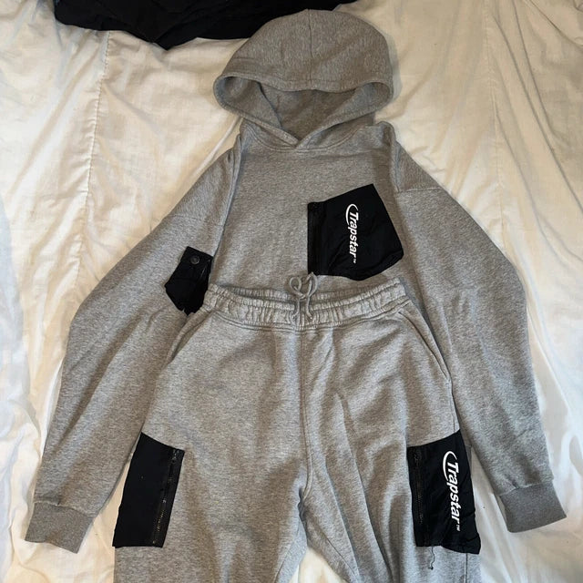 Trapstar Hyperdrive Pocket Tracksuit - Black/Grey