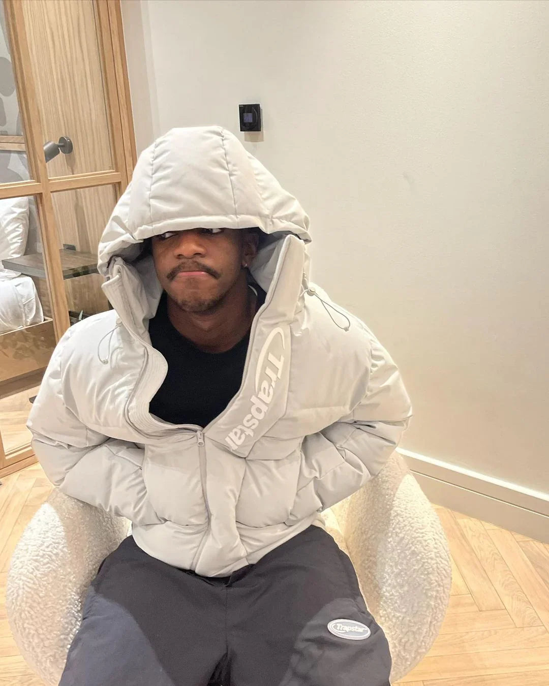 Trapstar Hyperdrive Technical Puffer Jacket - Light Grey