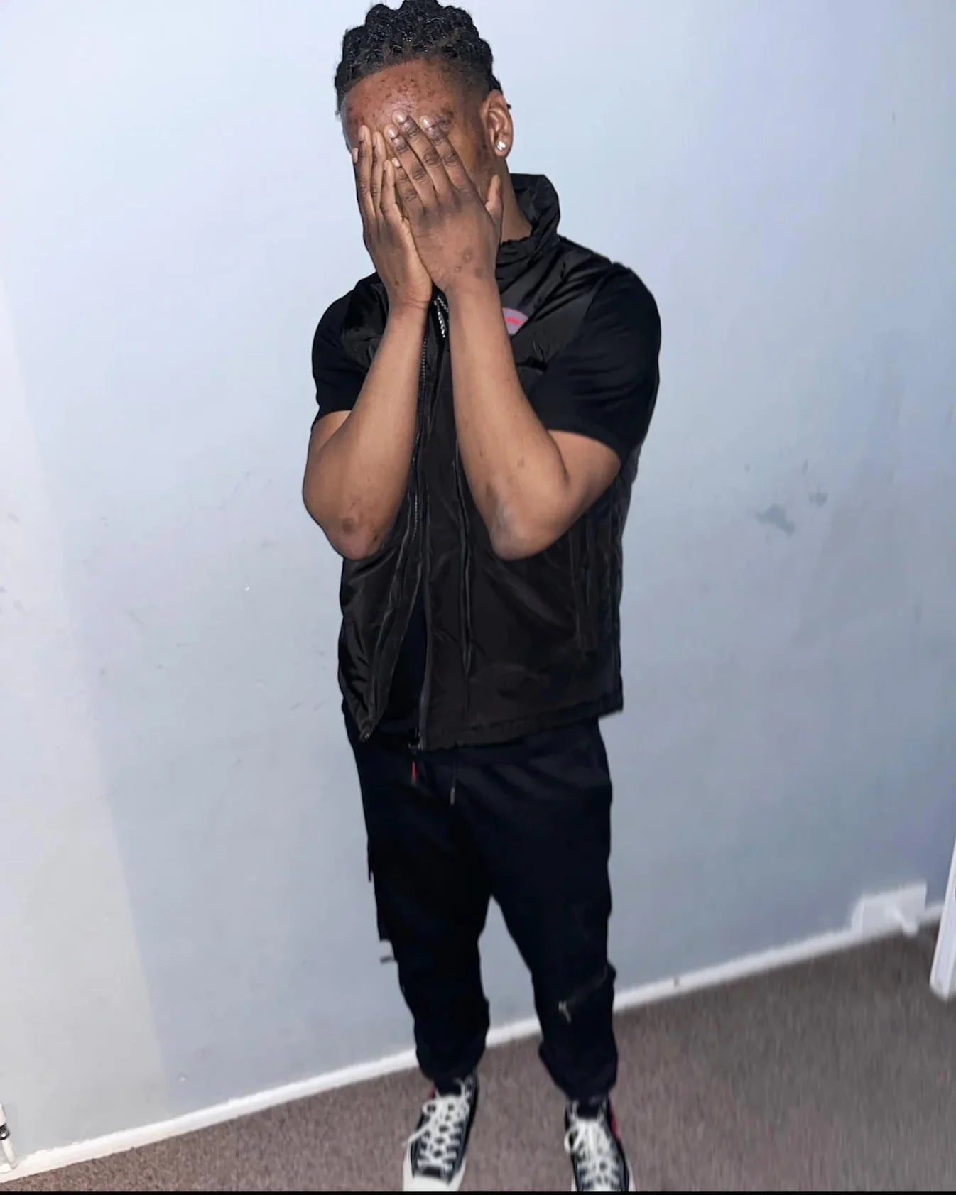 Trapstar Hyperdrive Sleeveless Jacket - Black/Red