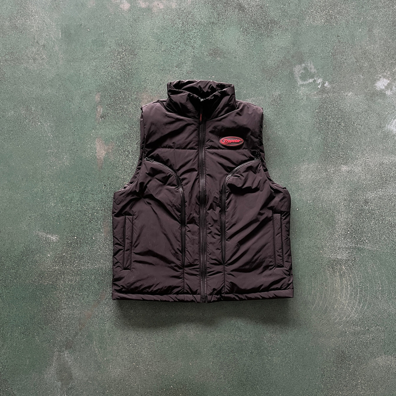 Trapstar Hyperdrive Sleeveless Jacket - Black/Red