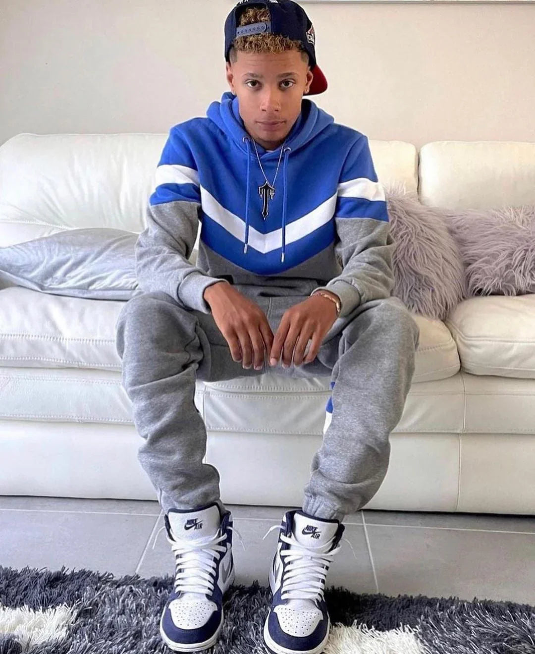 Trapstar V-Stripe Tracksuit - Grey/Blue