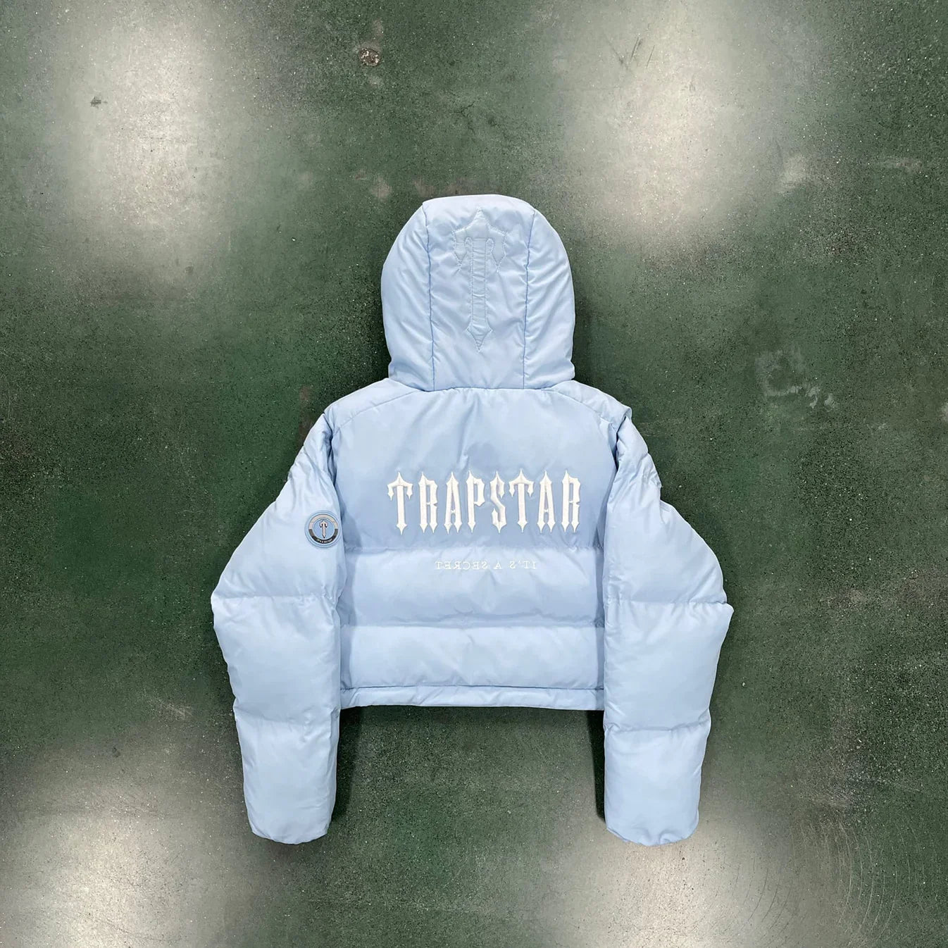Trapstar Women's Decoded Hooded Puffer 2.0 Jacket - Ice Blue