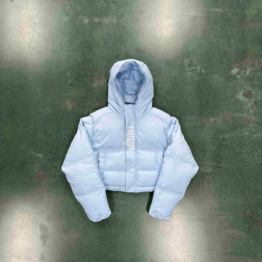Trapstar Women's Decoded Hooded Puffer 2.0 Jacket - Ice Blue