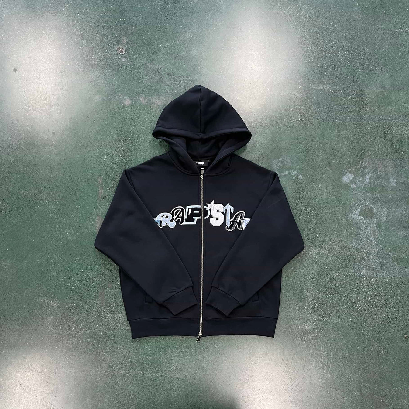 Trapstar Chenille Decoded Wildcard Tracksuit - Black/Blue