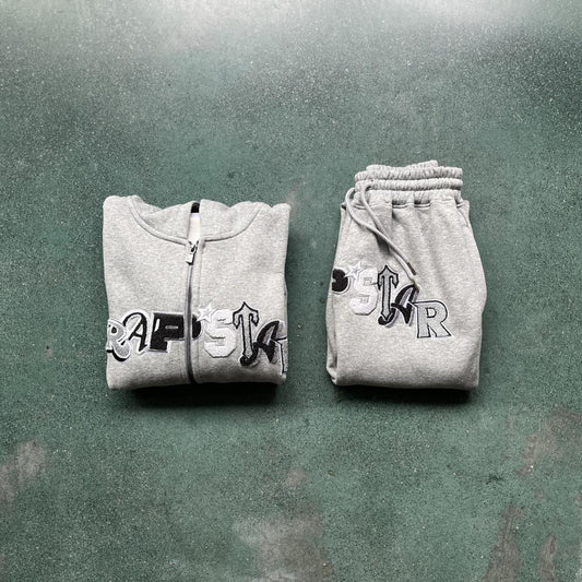 Trapstar Wildcard Chenille Decoded Tracksuit - Grey/Monochrome