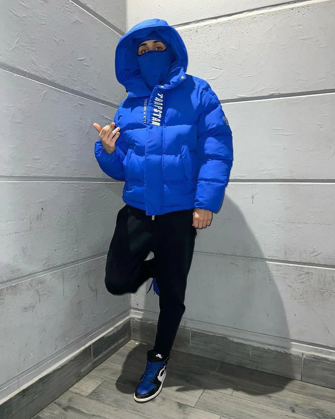 Trapstar Decoded 2022 Hooded Puffer Jacket - Blue