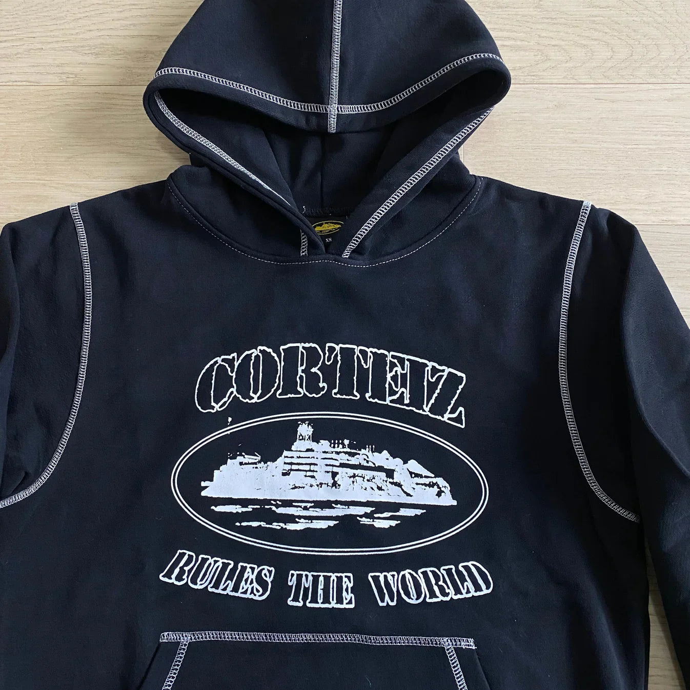 CORTEIZ Alcatraz Hoodie - Black/White