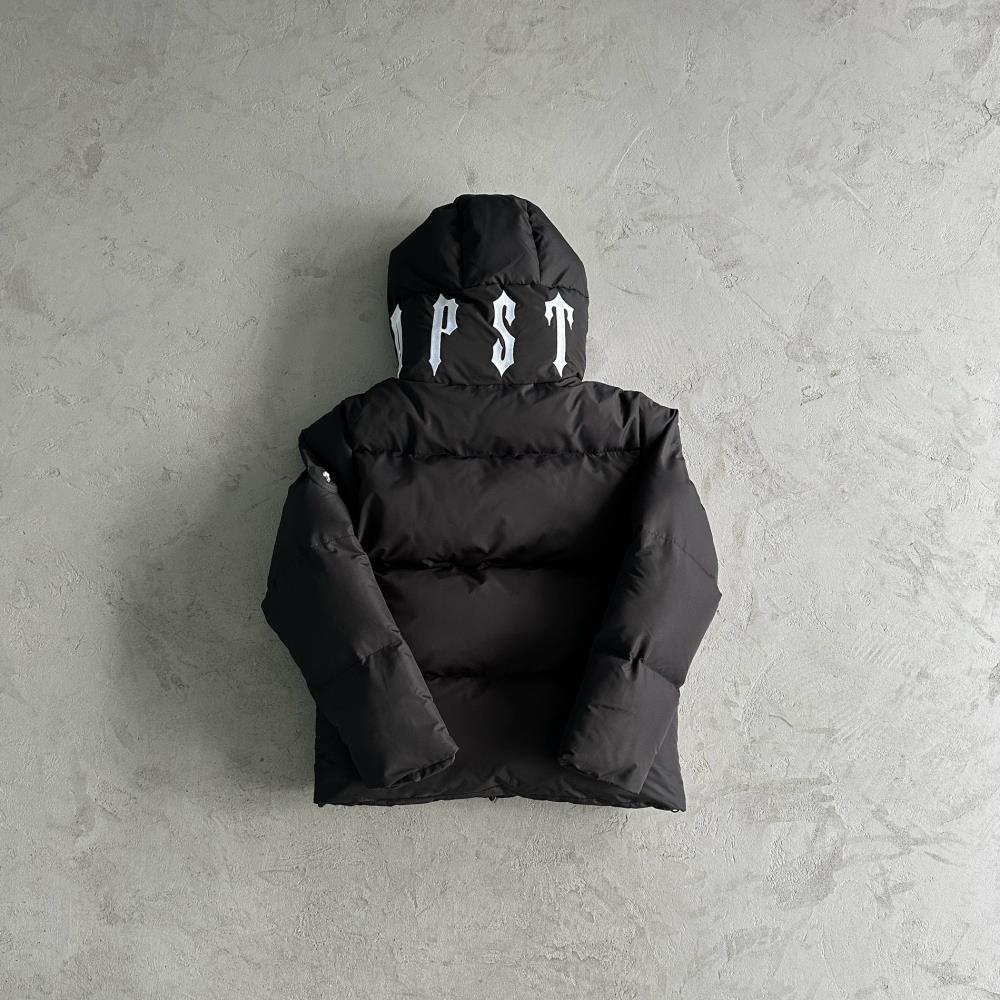 Trapstar Irongate Collar Puffer Jacket - Black/White
