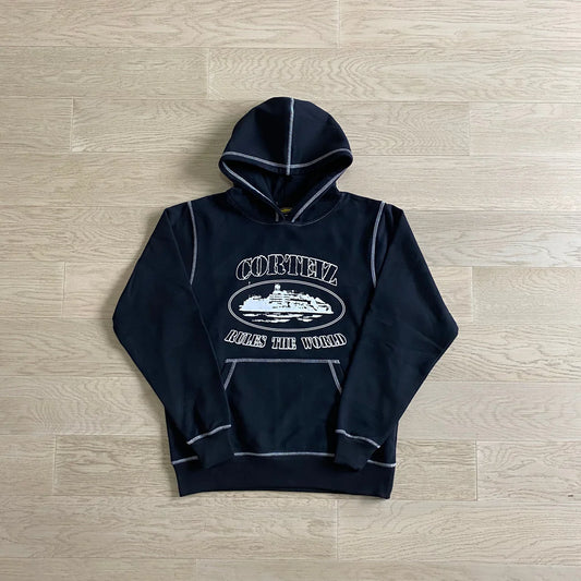CORTEIZ Alcatraz Hoodie - Black/White