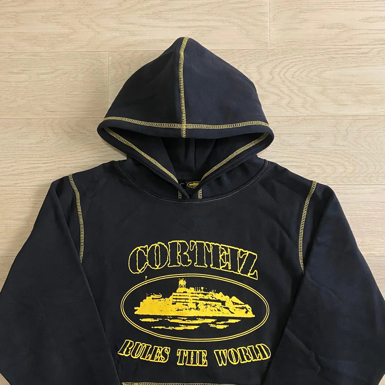 CORTEIZ Alcatraz Hoodie - Black/Yellow