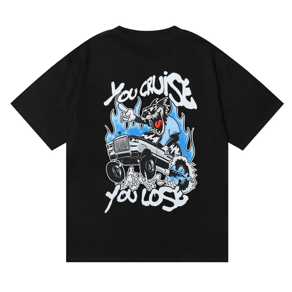 Trapstar You Cruise You Lose 2.0 T-Shirt - Black/White