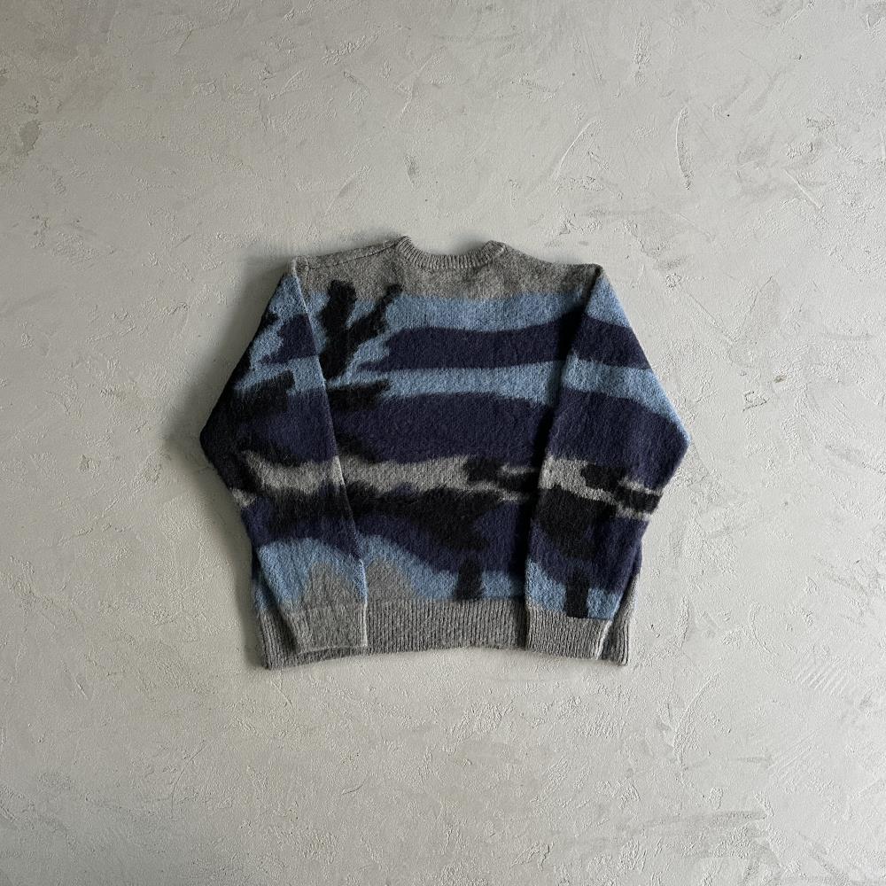 CORTEIZ More Hair Knit Sweater - Deep Ocean Camo