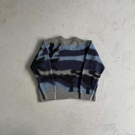 CORTEIZ More Hair Knit Sweater - Deep Ocean Camo