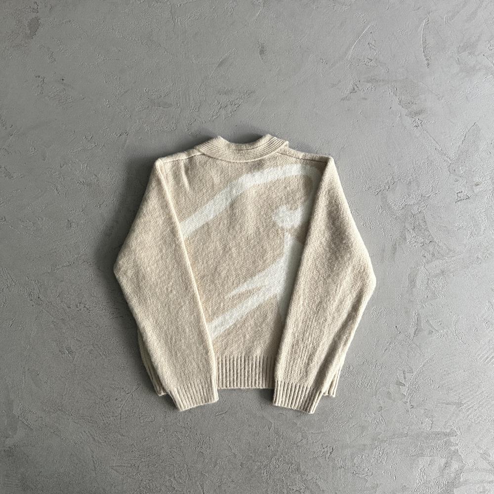 CORTEIZ More Hair Fuzzy Collar Sweater - Cream