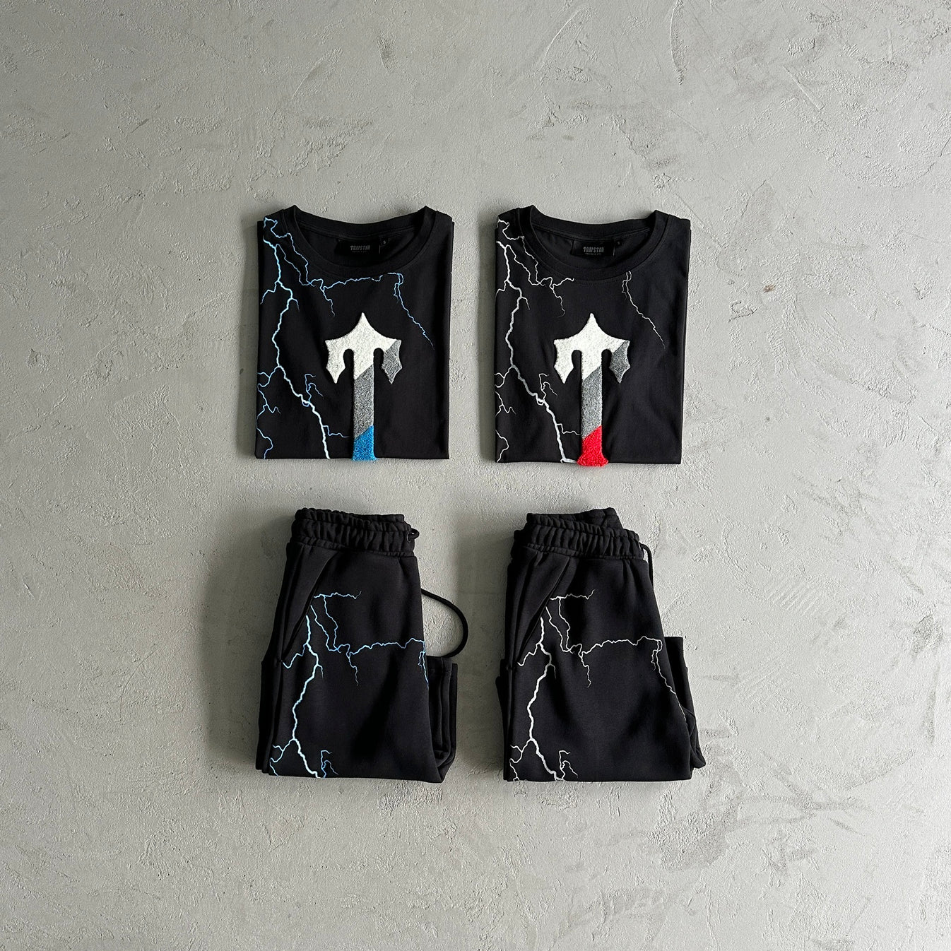 Trapstar Lightning Short Set - Red/Blue