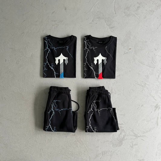 Trapstar Lightning Short Set - Red/Blue