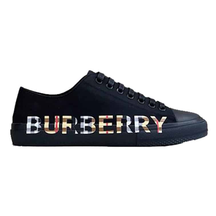 Burberry Logo Trap Sneakers - Black