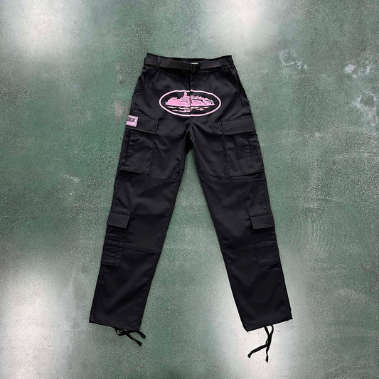 CORTEIZ Island Cargo Pants - Black/Pink