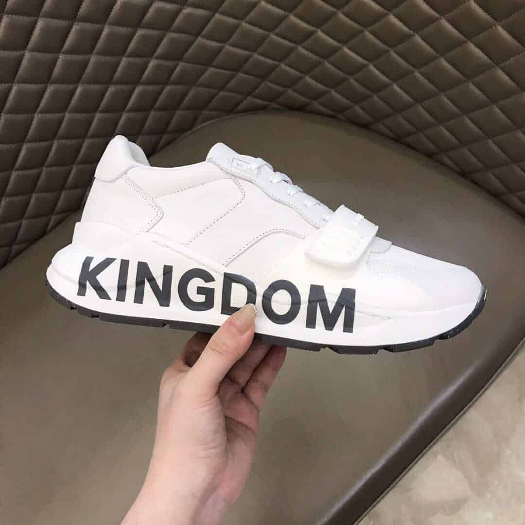 Burberry Kingdom Print Sneakers - White