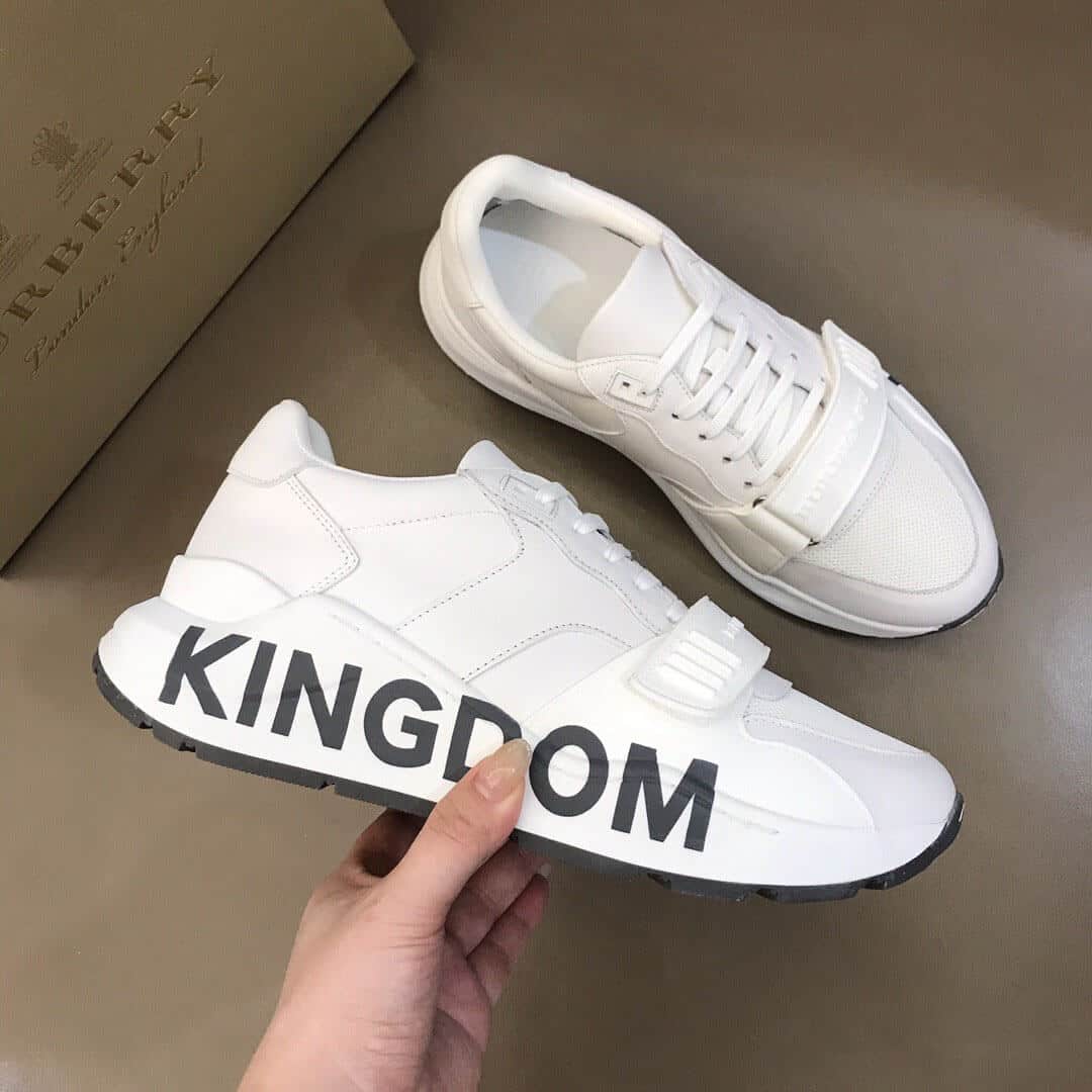 Burberry Kingdom Print Sneakers - White