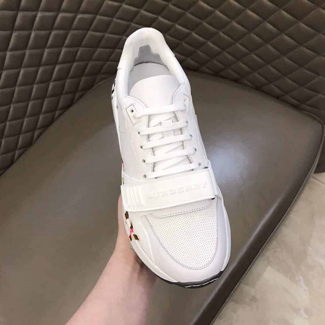 Burberry Logo Strap Sneakers - White