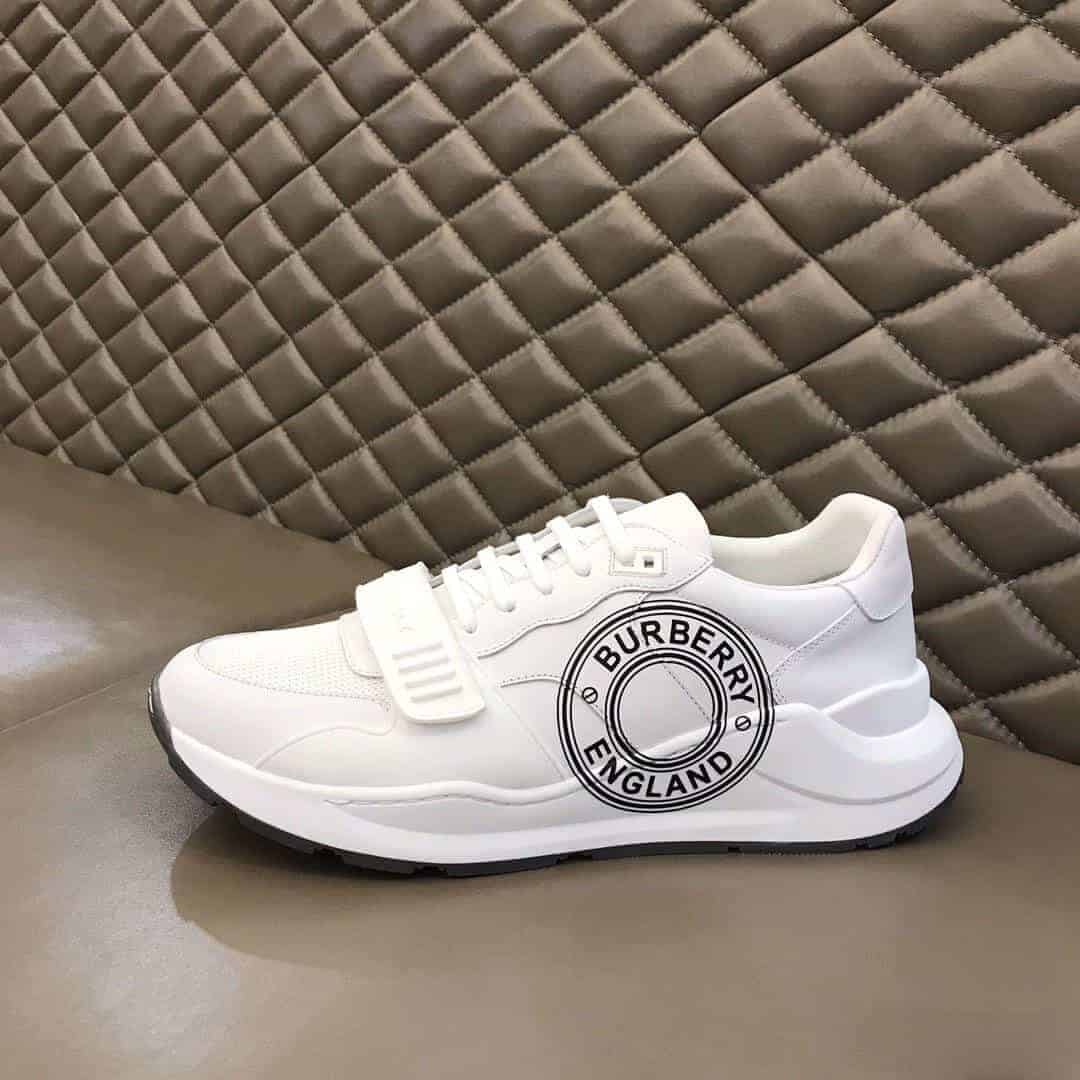 Burberry Logo Strap Sneakers - White