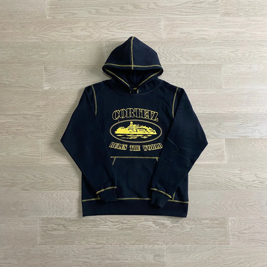 CORTEIZ Alcatraz Hoodie - Black/Yellow