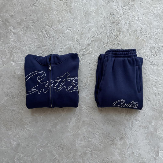 CORTEIZ Thick Stitch Allstarz Zip Set - Navy Blue