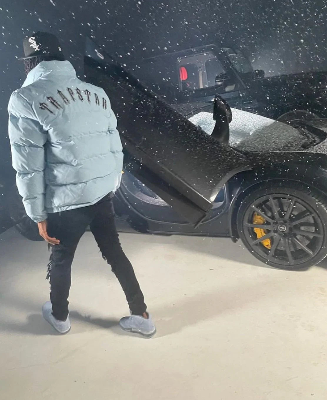 Trapstar Detachable Hooded Puffer Jacket - Ice Blue