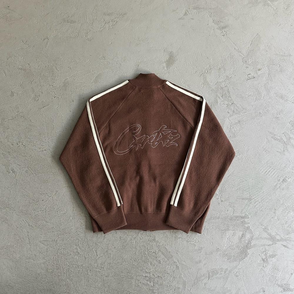 CORTEIZ Knit Up Zip-Up Fleece - Brown