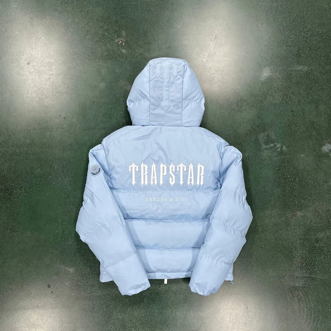 Trapstar Decoded Hooded Puffer 2.0 Jacket - Ice Blue