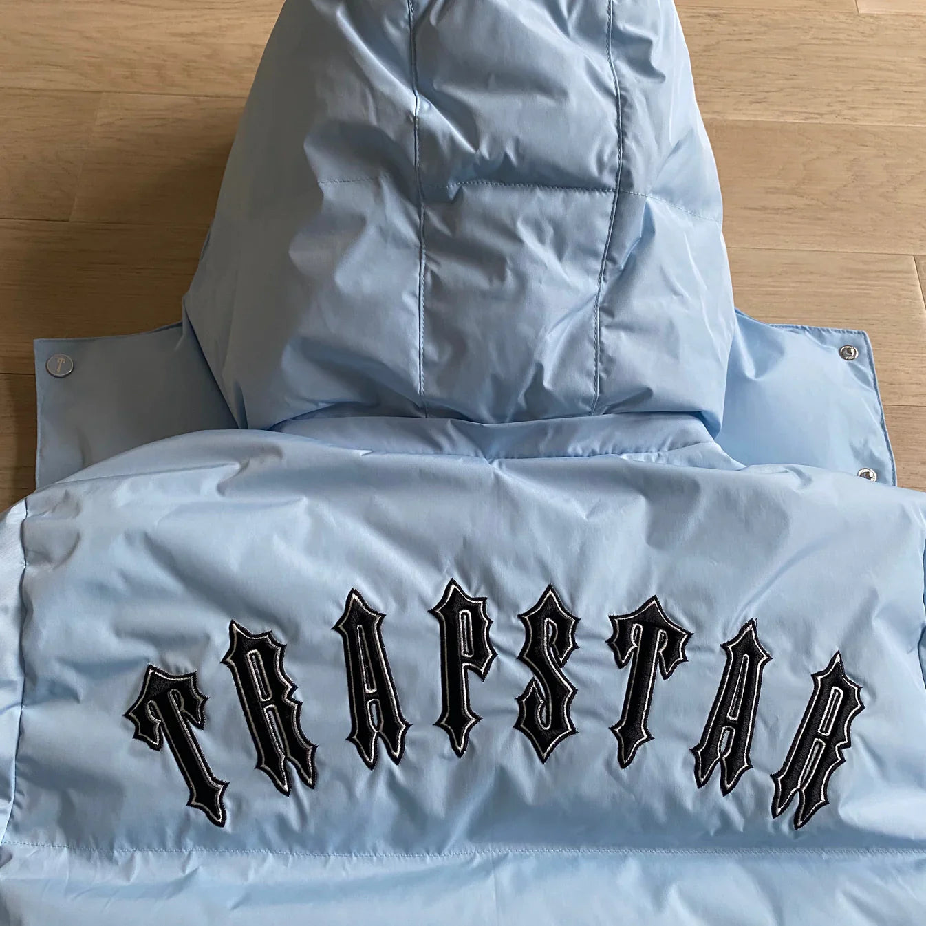 Trapstar Detachable Hooded Puffer Jacket - Ice Blue