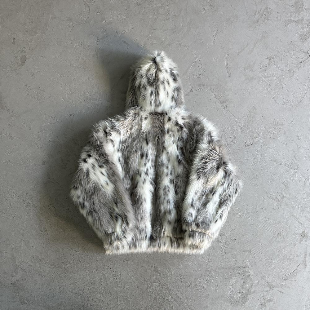 CORTEIZ Faux Fur Hooded Jacket - White