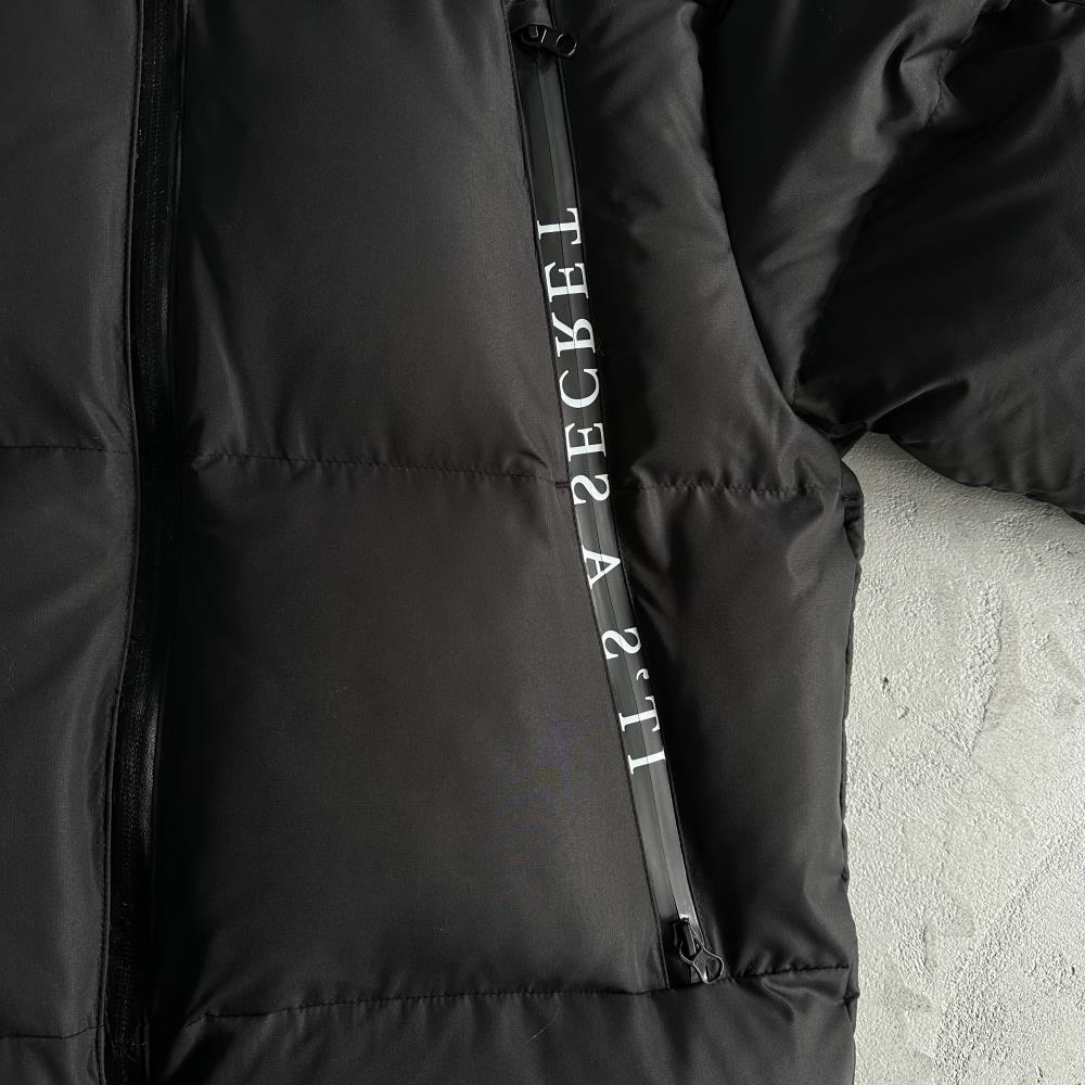 Trapstar Irongate Collar Puffer Jacket - Black/White