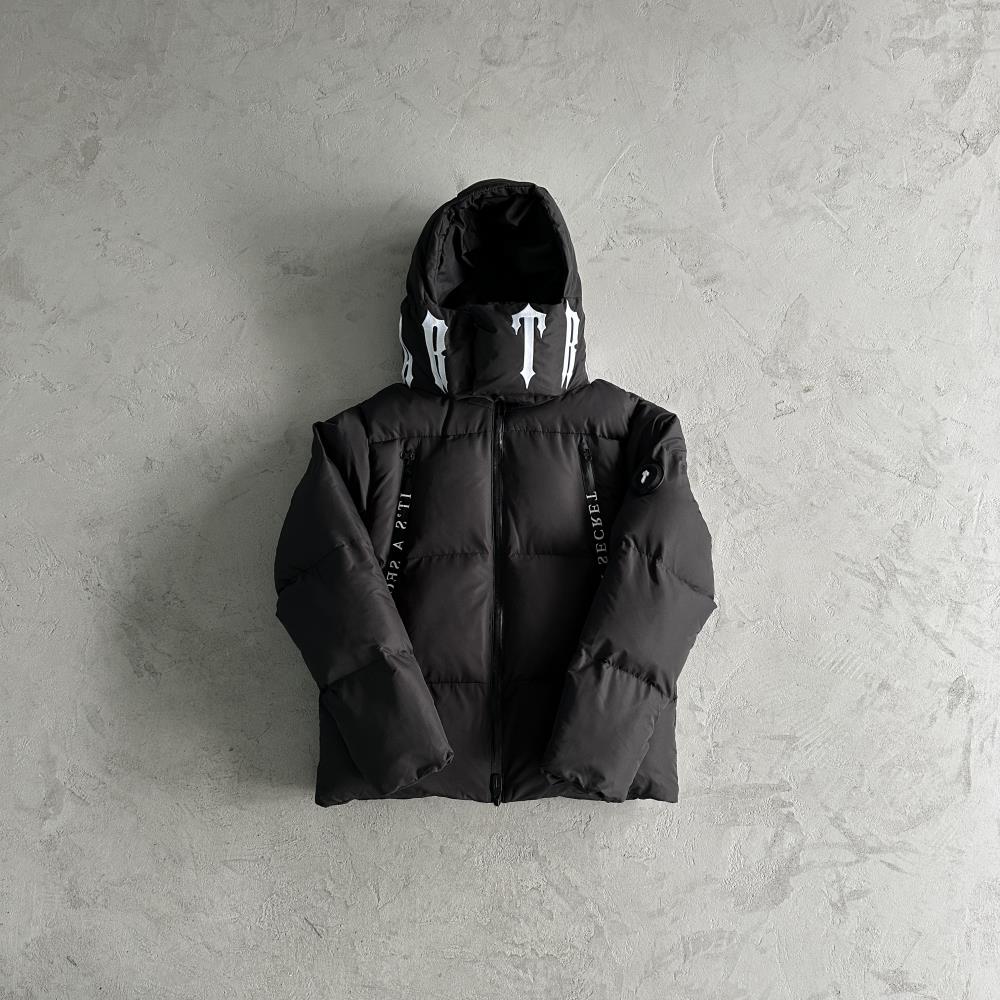 Trapstar Irongate Collar Puffer Jacket - Black/White