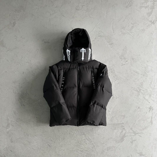 Trapstar Irongate Collar Puffer Jacket - Black/White