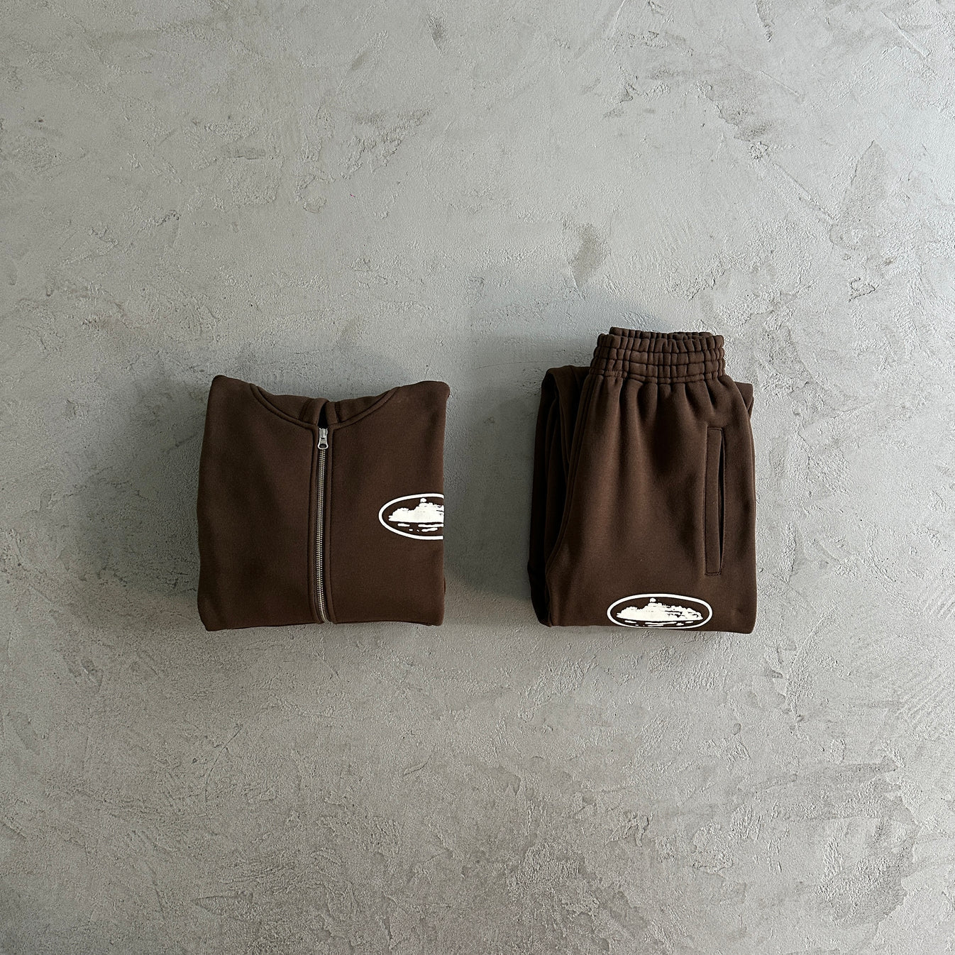 CORTEIZ Island Puff Print Zip Set - Brown