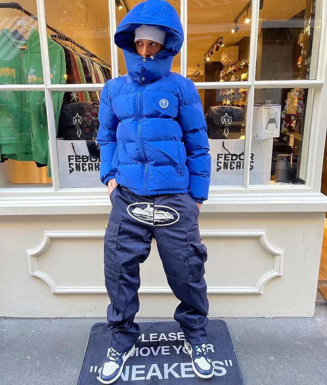 Trapstar Irongate Detachable Hooded Jacket - Blue