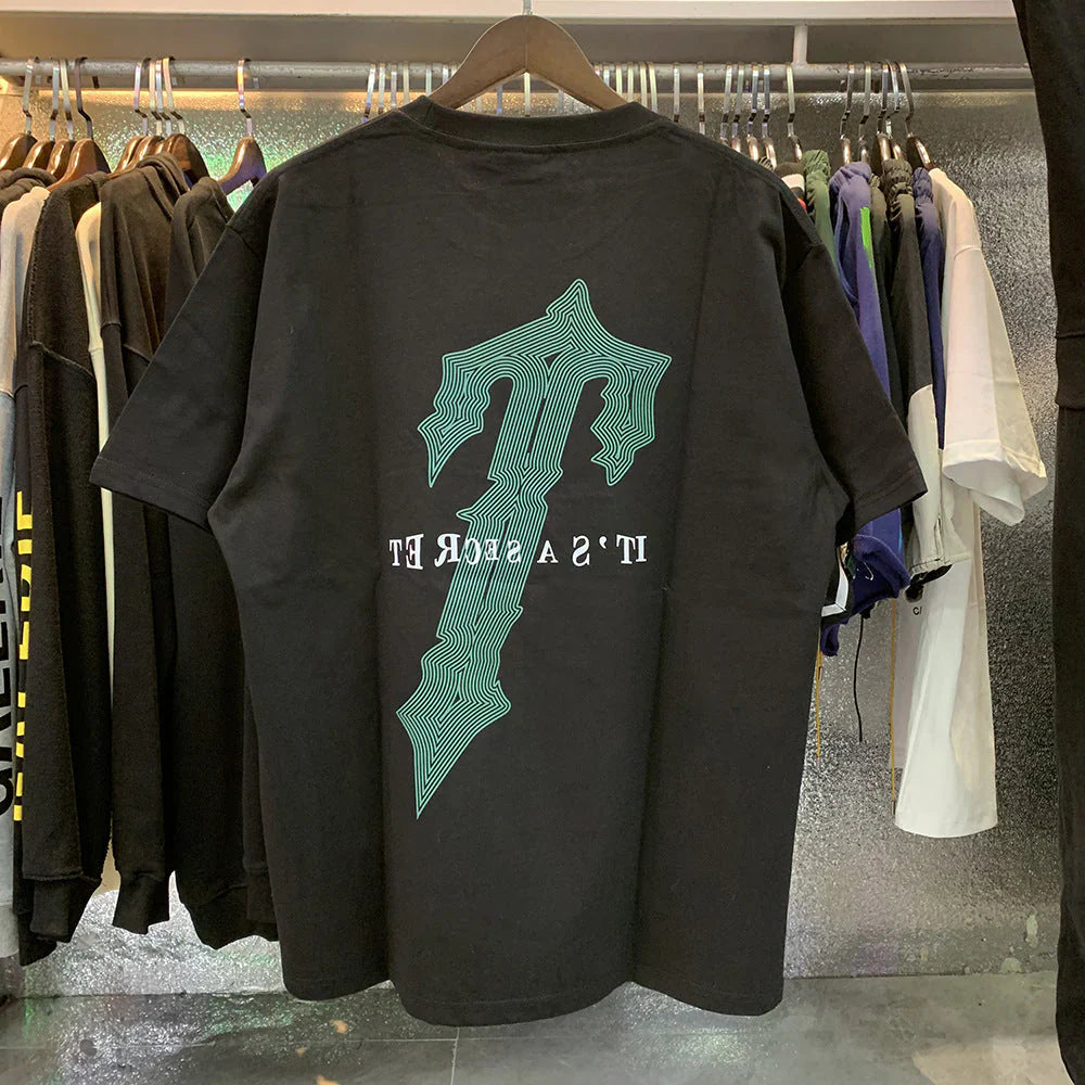 Trapstar Green Logo T-Shirt - Black/Green