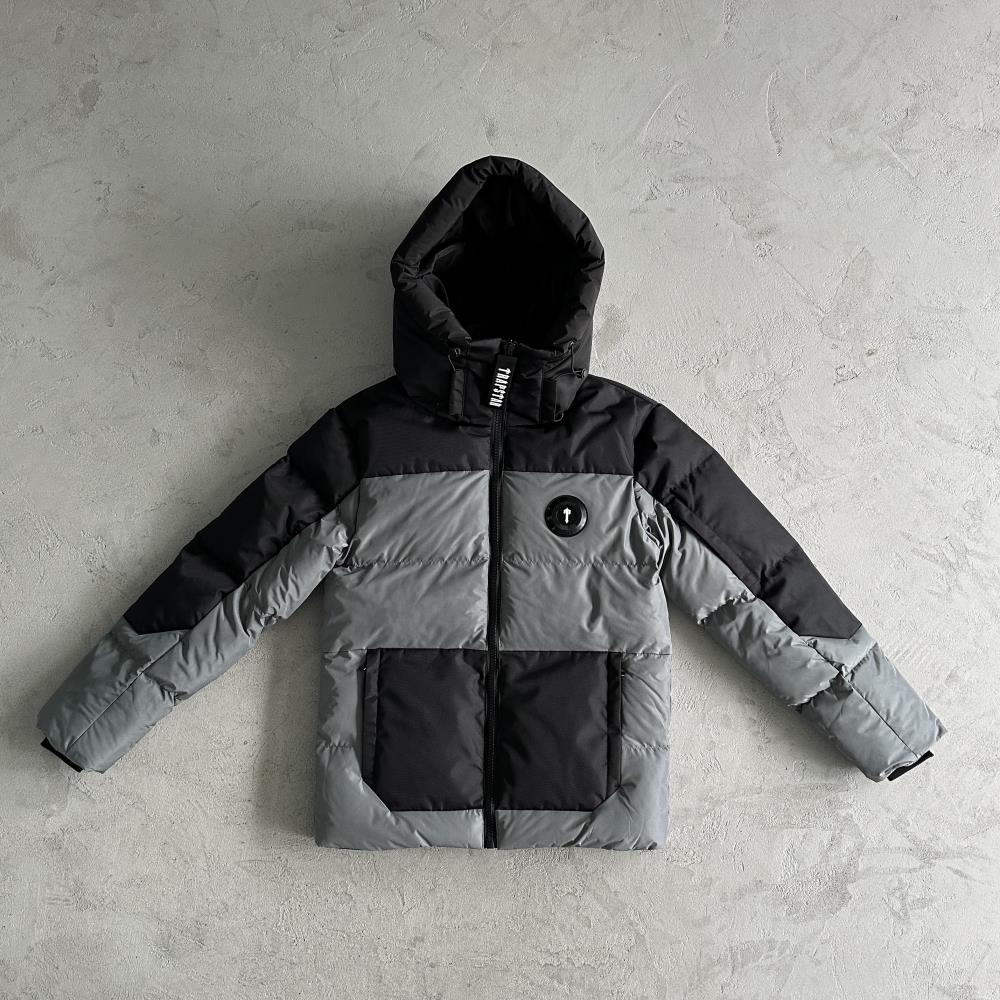 Trapstar Decoded Puffer Jacket - Grey/Black