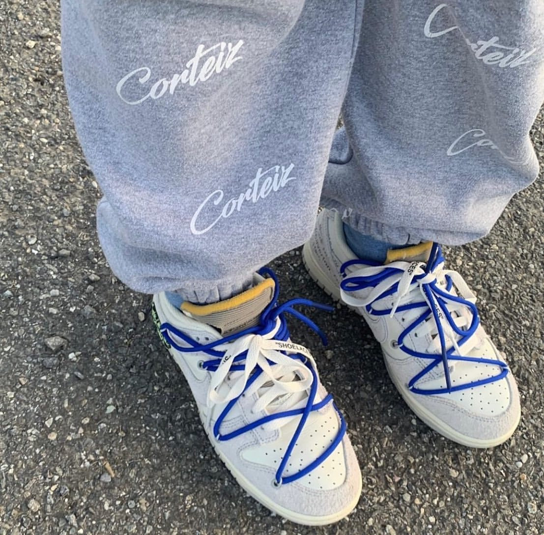 CORTEIZ All Over Print Joggers - Grey/White